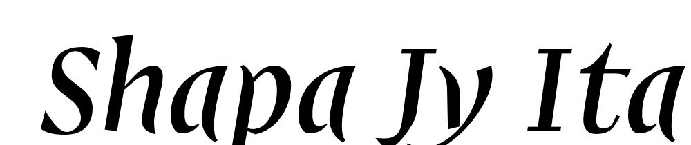  DEMO Shapa JY Italic font family download free