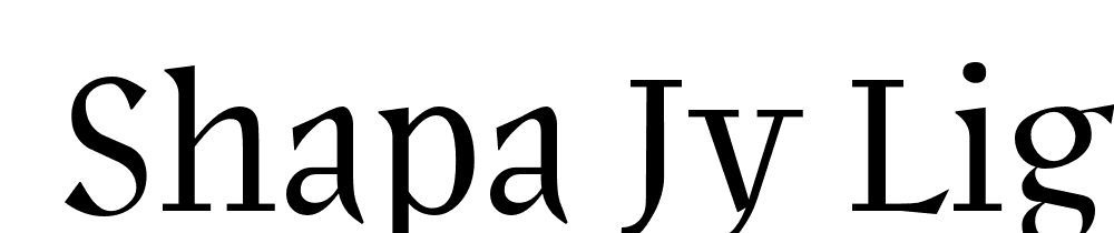  DEMO Shapa JY Light font family download free