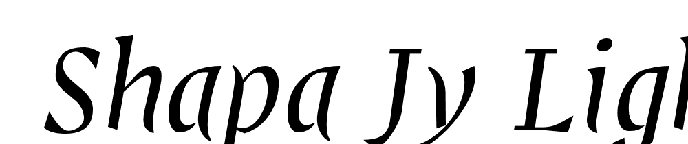  DEMO Shapa JY Light Italic font family download free