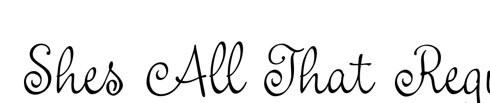  DEMO Shes All That Regular font family download free