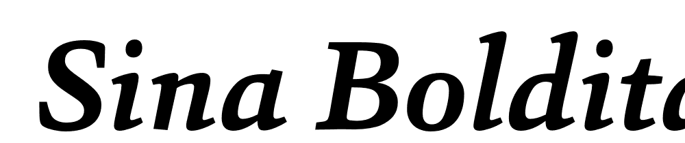  DEMO Sina BoldItalic Regular font family download free