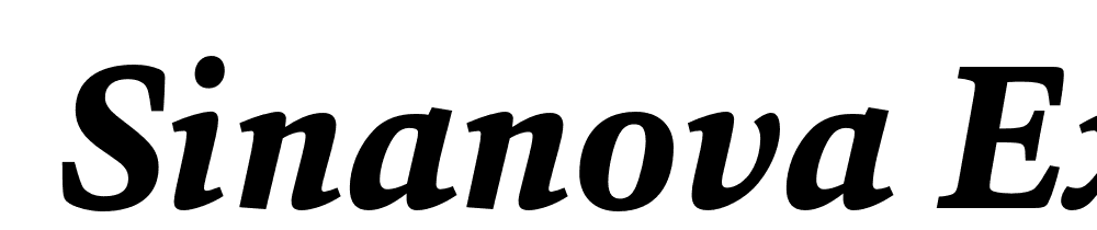  DEMO SinaNova ExtraBoldItalic Regular font family download free