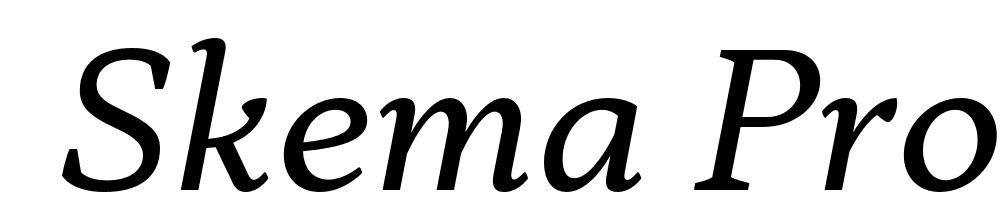  DEMO Skema Pro Livro Italic font family download free