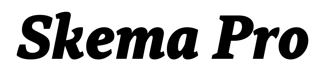  DEMO Skema Pro News ExBd Italic font family download free