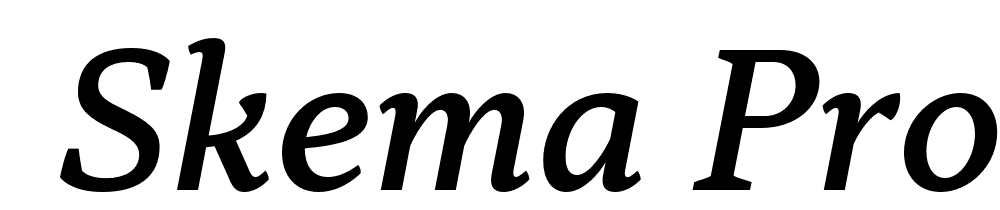  DEMO Skema Pro Text Md Italic font family download free