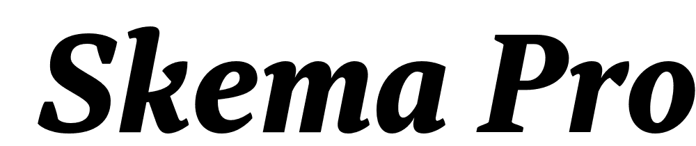  DEMO Skema Pro Title Bold Italic font family download free