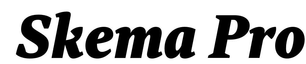  DEMO Skema Pro Title ExBd Italic font family download free