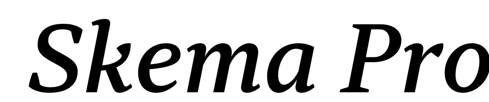  DEMO Skema Pro Title Md Italic font family download free