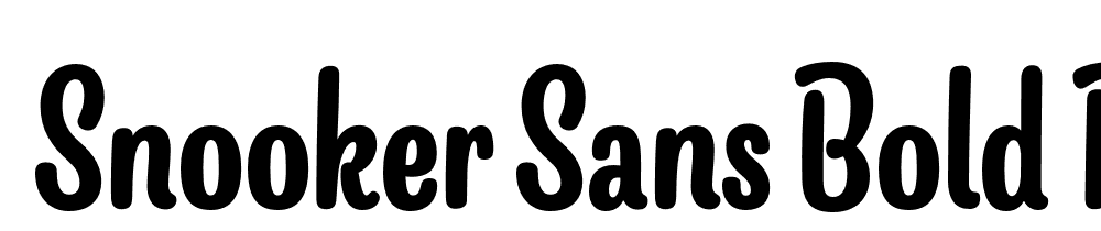  DEMO Snooker Sans Bold Regular font family download free