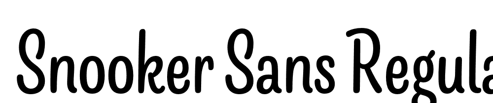  DEMO Snooker Sans Regular Regular font family download free