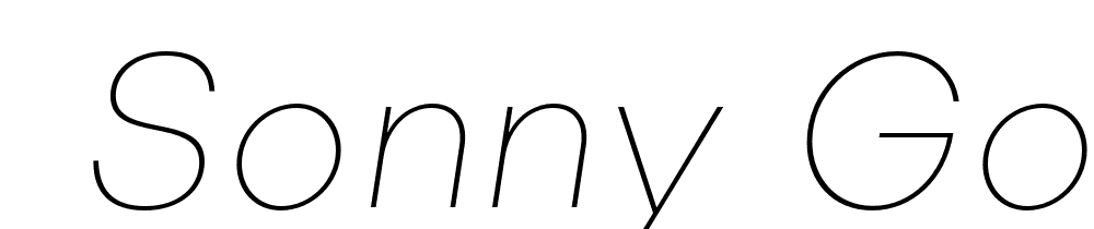  DEMO Sonny Gothic Condensed Thin It Regular font family download free