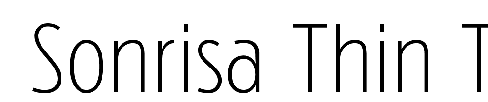  DEMO Sonrisa Thin Thin font family download free