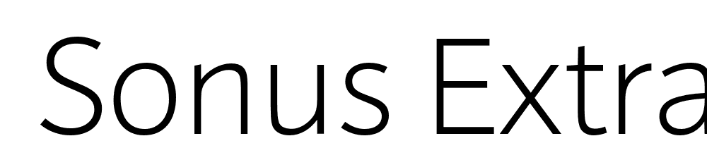  DEMO Sonus ExtraLight Regular font family download free