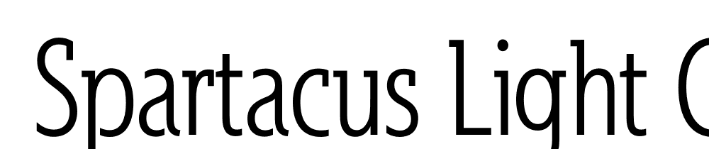  DEMO Spartacus Light Cond Regular font family download free