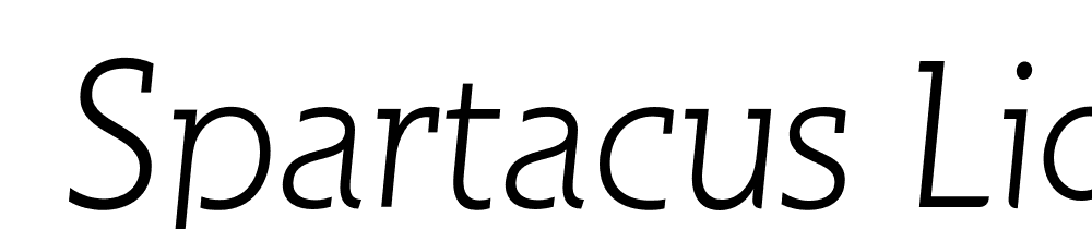  DEMO Spartacus Light Italic font family download free