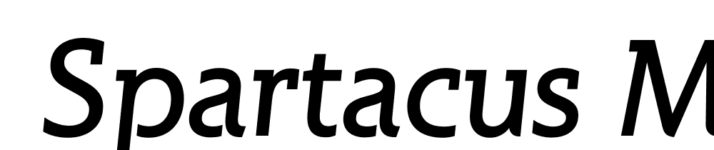  DEMO Spartacus Med Italic font family download free