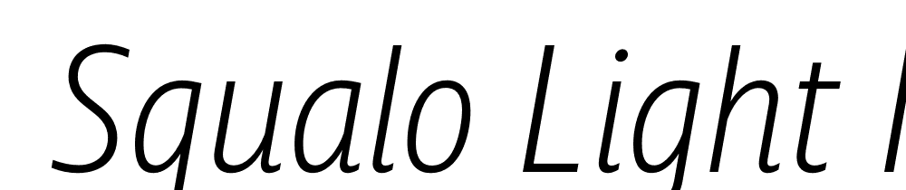  DEMO Squalo Light Italic font family download free