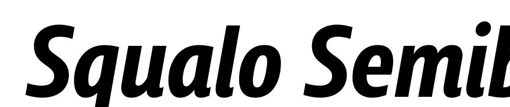  DEMO Squalo Semibold Italic font family download free