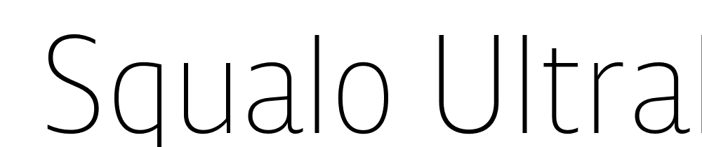  DEMO Squalo UltraLight Regular font family download free