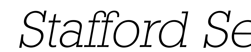  DEMO Stafford Serial Xlight Italic font family download free