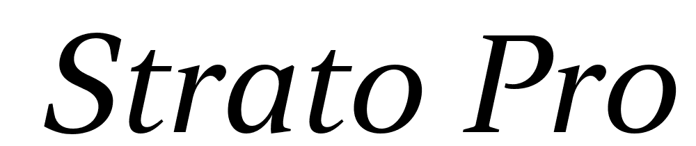  DEMO Strato Pro Book Italic font family download free