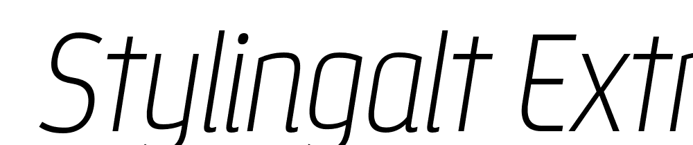  DEMO StylingAlt ExtraLight Italic font family download free