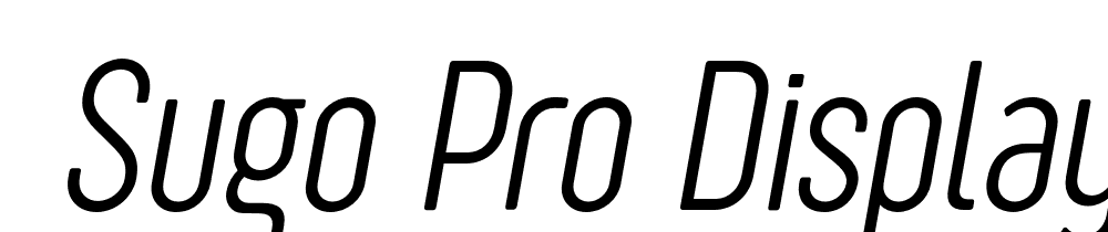  DEMO Sugo Pro Display ExtLt Italic font family download free