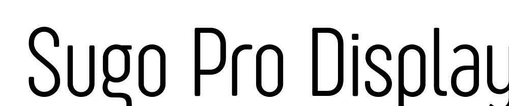  DEMO Sugo Pro Display ExtLt Regular font family download free