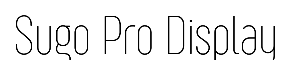  DEMO Sugo Pro Display Thin Regular font family download free