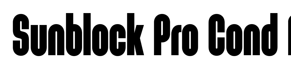  DEMO Sunblock Pro Cond Black Regular font family download free