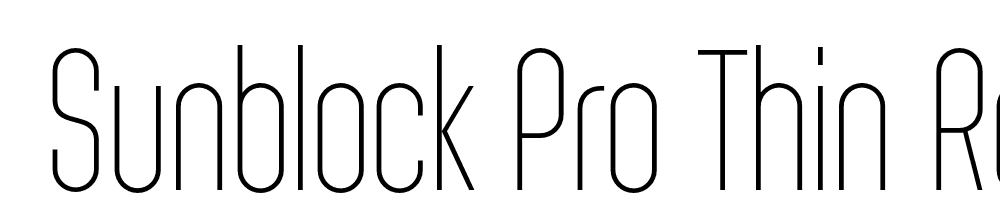  DEMO Sunblock Pro Thin Regular font family download free