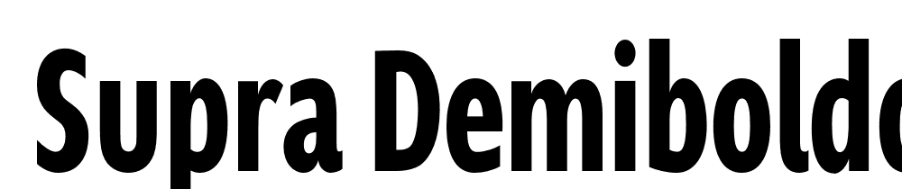  DEMO Supra DemiboldCompressed Regular font family download free