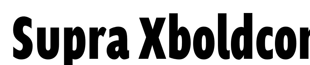  DEMO Supra XBoldCompressed Regular font family download free