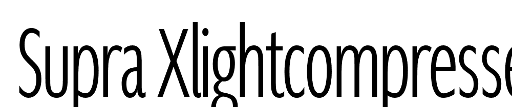  DEMO Supra XLightCompressed Regular font family download free