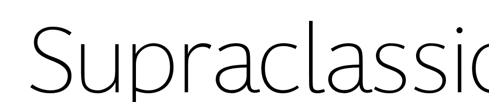  DEMO SupraClassic Thin Regular font family download free