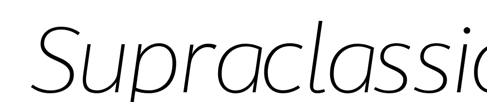  DEMO SupraClassic ThinItalic Regular font family download free