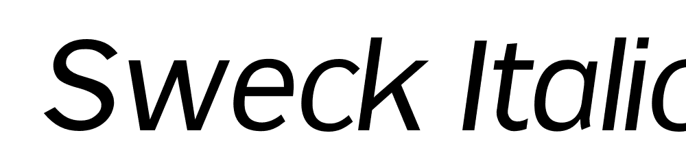  DEMO Sweck Italic font family download free