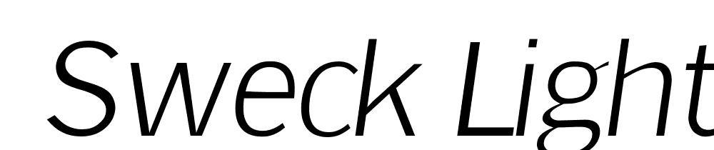  DEMO Sweck Light Italic font family download free