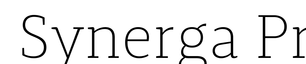  DEMO Synerga Pro ExLt Regular font family download free