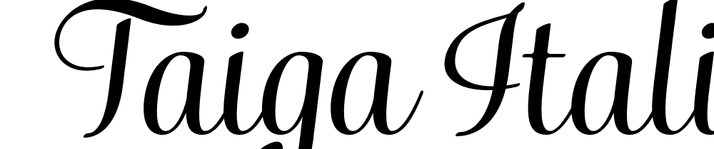  DEMO Taiga Italic Regular font family download free