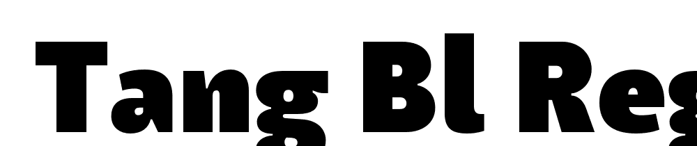  DEMO Tang Bl Regular font family download free