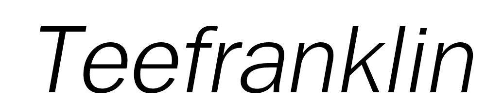  DEMO TeeFranklin Bk Italic font family download free