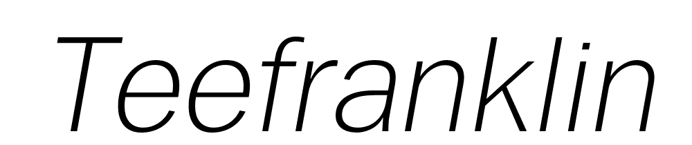  DEMO TeeFranklin Lt Italic font family download free