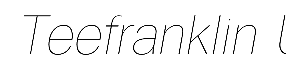  DEMO TeeFranklin Ul Italic font family download free