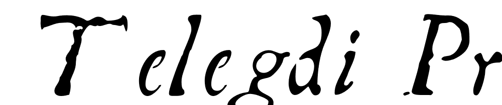  DEMO Telegdi Pro It Italic font family download free