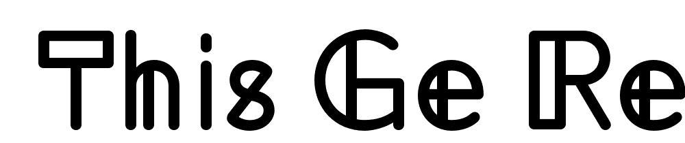  DEMO This Ge Regular font family download free