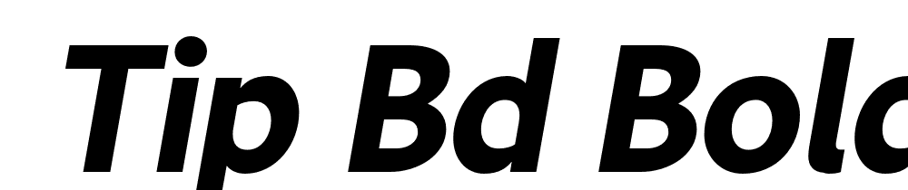  DEMO Tip Bd Bold Italic font family download free