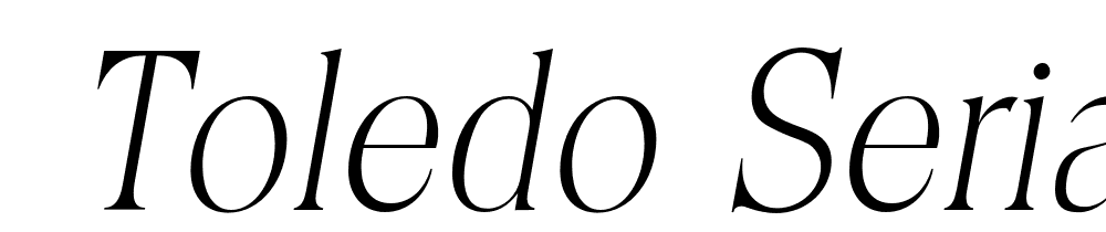  DEMO Toledo Serial Xlight Italic font family download free