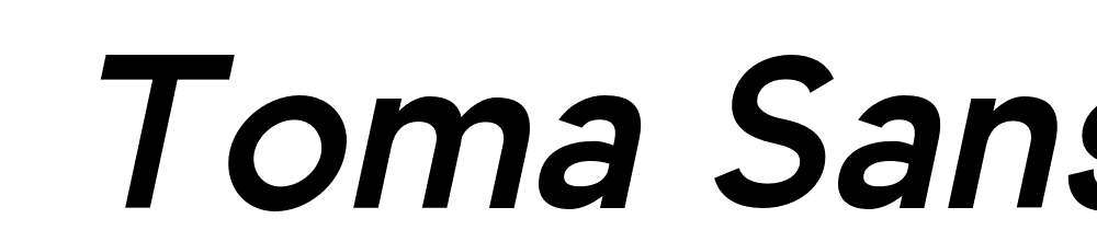  DEMO Toma Sans Bold Italic font family download free