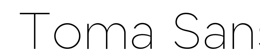  DEMO Toma Sans ExtraLight Regular font family download free